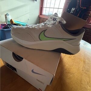 Nike Men's White and Lime Athletic Shoes brand new